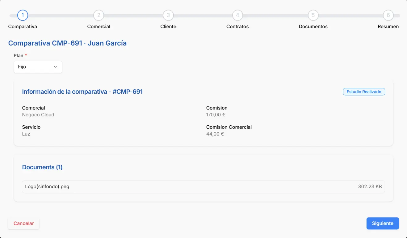 Convierte comparativas en contratos con un clic Convierte comparativas en contratos con un clic