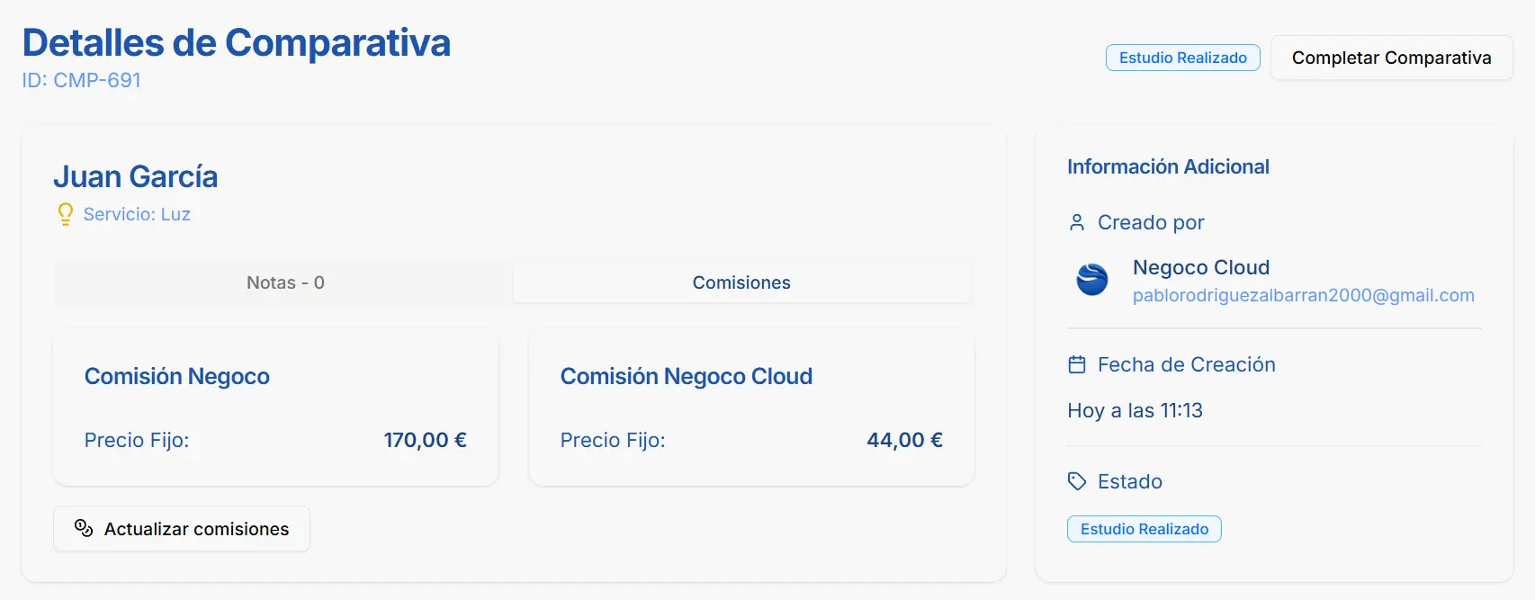 Convierte comparativas en contratos con un clic Convierte comparativas en contratos con un clic